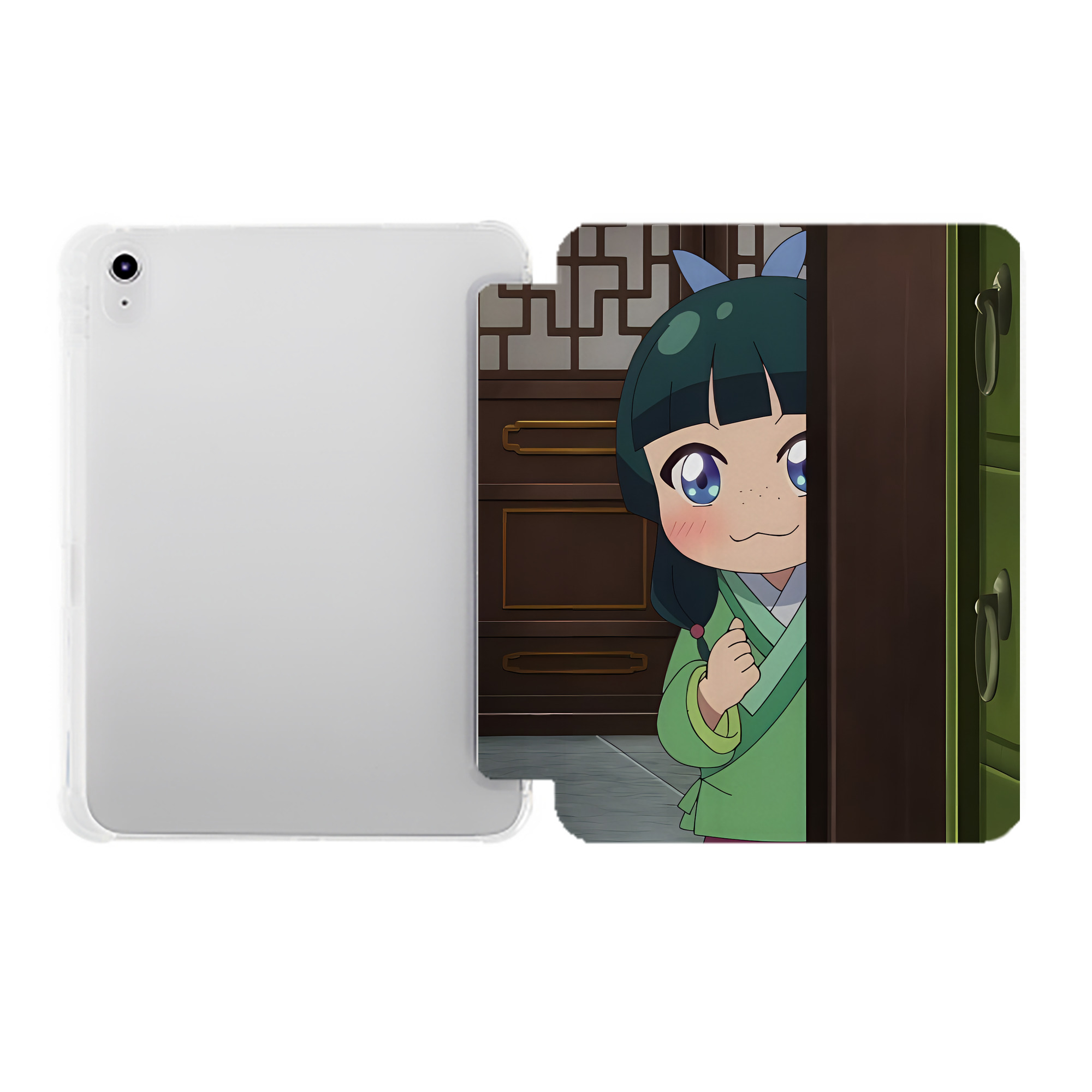 （画像用） 薬屋のひとりごと The Apothecary Diaries IPad ケース ペン収納付き 三つ折りスタンド PUレザー×シリコン 対応機種9.5/10.5/10.9インチ